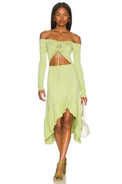 Summer 2022 Aarika Off Shoulder Midi Dress NEW