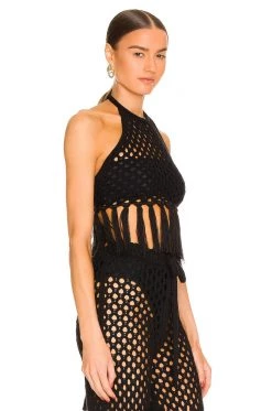 Spring 2022 Tops Zene Fringe Halter Top