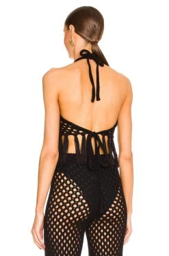 Spring 2022 Tops Zene Fringe Halter Top